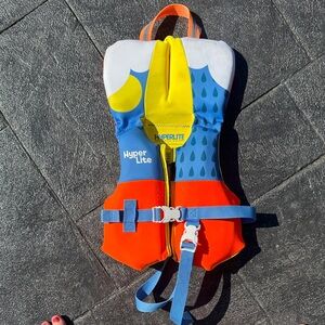 Hyperlite baby Swim Vest - Vibrant Orange, Blue, and Yellow